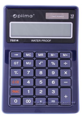 Калькулятор водонепроницаемый 12 разрядов Optima Киев, купить калькулятор бухгалтерский Optima Киев, купить калькулятор бухгалтерский Optima 12 разрядный с доставкой Киев, купить калькулятор водонепроницаемый 12 разрядный