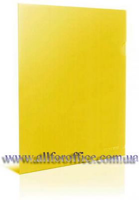 Папка-уголок плотная А4 пластиковая желтая купить Киев