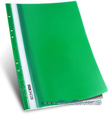 Папка скоросшиватель с перфорацией А5 глянцевая зеленая купить