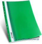 Папка скоросшиватель с перфорацией А5 глянцевая зеленая