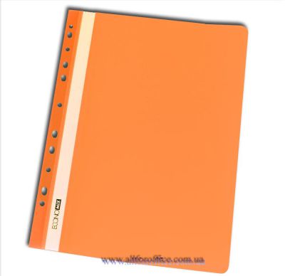 Папка скоросшиватель с перфорацией А4 глянцевая оранжевая купить