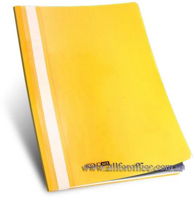 Папка скоросшиватель А4 глянцевая желтый купить Киев, купить с доставкой по Киеву папку скоросшиватель желтый с прозрачным верхом глянцевую А4