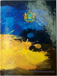 Записная книжка А5 UKRAINE, 96 л., клетка, твердая обложка, темно-синяя